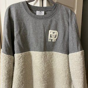Walt Disney World Sherpa Fleece Spirit Jersey 2020 Christmas Holiday Gray XL